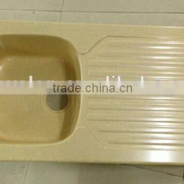 high quality deep solid surface acrylic kitchen sink single bowl,artificial stone kitchen sink