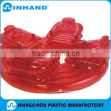 Air mattress/ Red Transparent Float Loungers/water bed float/air mattress camping/pool float /inflatable pool float