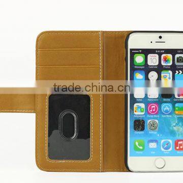 For 2015 Newest IPhone 6 Wallet Case, Folio Case With Plastic Holder for IPhone 6