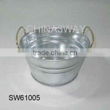 galvanised round bucket