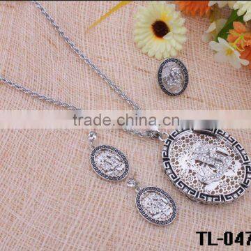 2012 New fashion silver jewelry sets,Three pieces jewelry sets