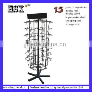 rotating metal magazine book display rack HSX-223