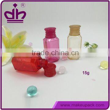 15ml cosmetic sample container plastic square bottles for cosmetics