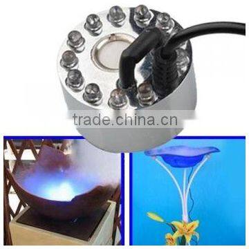 2016 new hot 12 LED Lights Pond Fountain Mist Maker Machine Fogger Mister