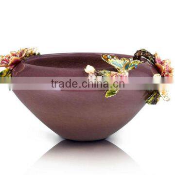 RORO Blossom enamel crystal glass fruit holder