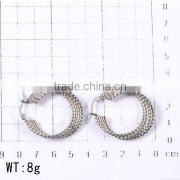 Special Shape Classical Style High Imitation Silver Stainless Steel Hoop Earrings for Women photo-2