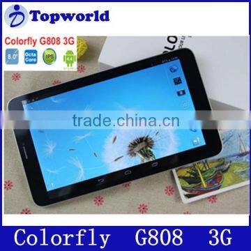 Original 8.0 inch Colorful Colorfly G808 3G Phone Call Tablet Android 4.2 MTK6592 Octa Core 1.4Ghz 1GB 8GB 5.0+2.0MP Single Sim