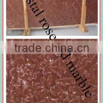 crystal rose red marble