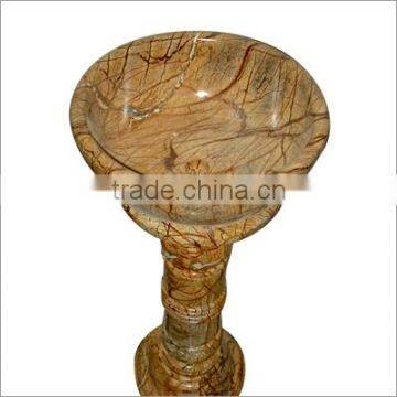 pedestal bidasar marble stone washbasin sink