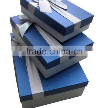 hard paper gift box with ribbon