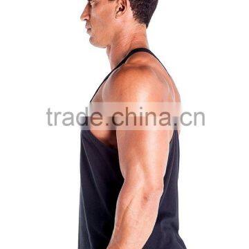 black 100% cotton Gym singlet