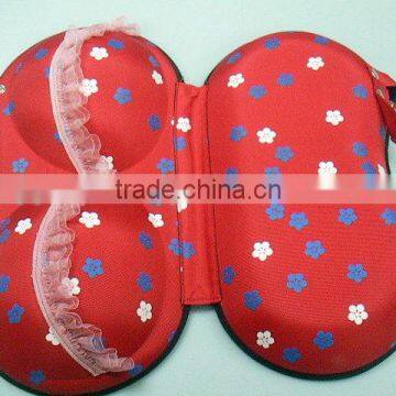 Beautiful flower print logo custimized eva Bra bag