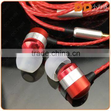 Metal ear shell stereo oem earphone in ear earbuds headphone for samsung and iphone mobile