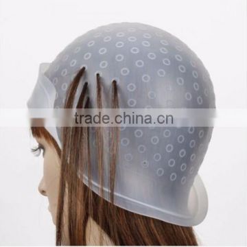 silicone Hair Coloring Highlighting Dye Cap with Meal Hook Tipping