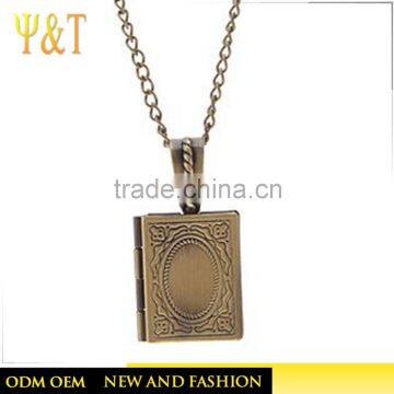 Fashion da book epoxy drop pendant fancy hidden camera necklace