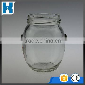 GLOBE GLASS JAR 341ML SHAPED HONEY JAR