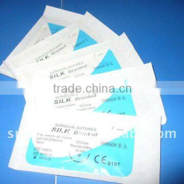 Disposable Non Absorbable Silk Suture With Needle