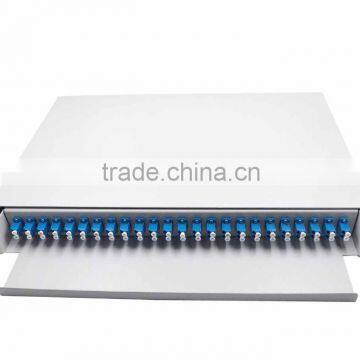 24 Port Patch panel White ODF LC duplex adapter Optical Distribution Frame