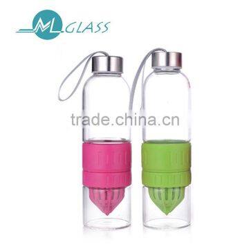 juice glass bottle 200ml high borosilicate glass juice bottle