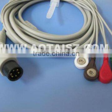 One Piece 5 Leads ECG Cable Medical cable