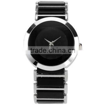 Delicate Fashion Stainless Steel Back Analog Black Men's Ladies Sport Bracelet Quartz Watch