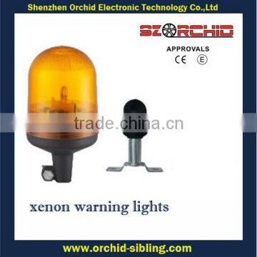 Din pole mount amber E4 pc lens xenon beacon light 12v/24v