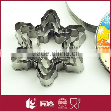 Snowflake shape stainless steel cookie cutter mold