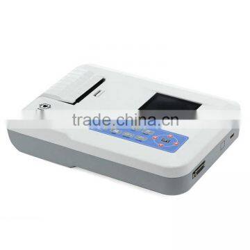 High Resolution 480*270 Wider Touch Screen Portable Standard 12 Lead Ecg Soft Keyboard Control photo-3