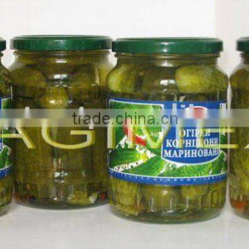 Best Selling Vietnam Canned Pickled Cucumbers 6-9 cm in Brine in Glass Jar by HAGIMEX photo-2