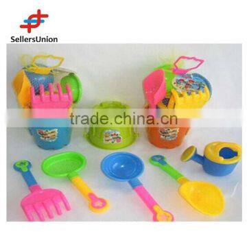 summer plastic sand play set beach toys 6pcs pass EN71 16X13.5X32.5cm