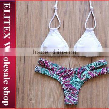 2017 Newest Lace Red Halter Sexy Print Bikini Women CK366b photo-6