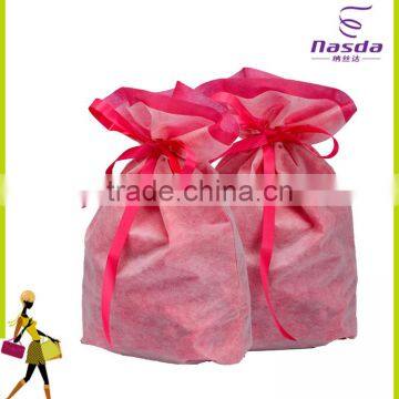 red drawstring festival gift bag