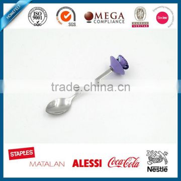 Purple colored tea cup handle coffee spoon