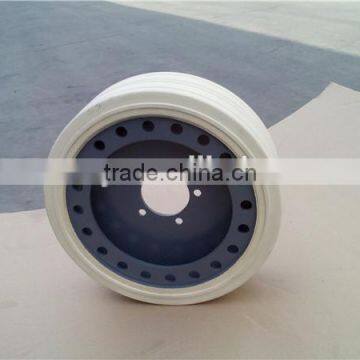 Mobile Electric Scissor Lift Work Hydraulic Lifting Platform Solid White Tire With Black Rim photo-4