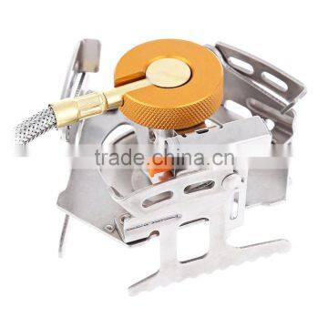 AOTU Split Type Flat Camping Stove Head With High Temperature Resistant Folding Bracket Lighter Butane Gas Stove photo-3