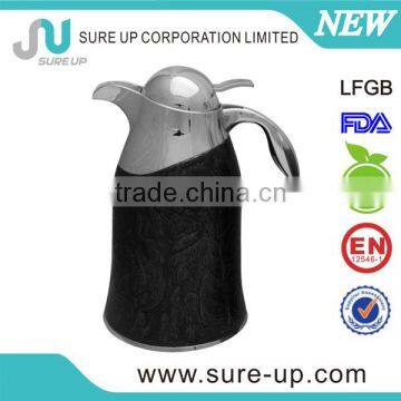 New Style High Quality Luxury Arabic Antique Metal Brass Copper Turkish Thermos Vacuum Coffee Pot Set Inner Glass photo-4