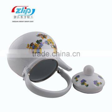 1.5L Pearl Shape Good Quality Enamel Tea Kettle Decorated photo-6
