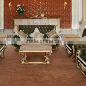 Luxury Retro Elegant Pink Velvet Living Room Sofa Set/ Classic Hand Wood Carved Fabric Sofa/ European Living Room Furniture photo-2