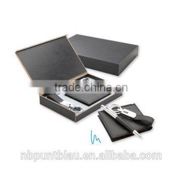 wallet with keyring and ballpoint pen,in gift box