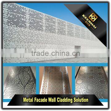 Engraved Laser Cutting Aluminum Perforated Facade Panel for Curtain Wall photo-2