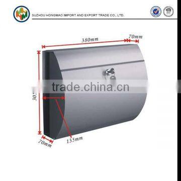 Stainless Steel Mailbox With Newspaper Holder photo-2