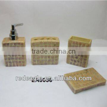 Gold colored antique soap dispenser