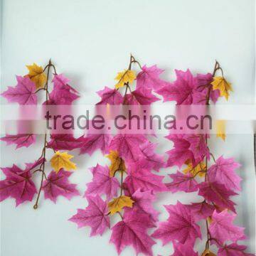 Home Curtain Gardens Edging Christmas Decorative 1ft to 2ft or 30cm to 60cm Artificial Silk Hanging Maple Branches EFYZ08 0601