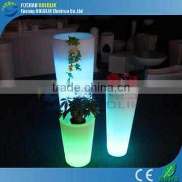 Commercial Decorative RGB Colorful Light Plastic Flower Pot