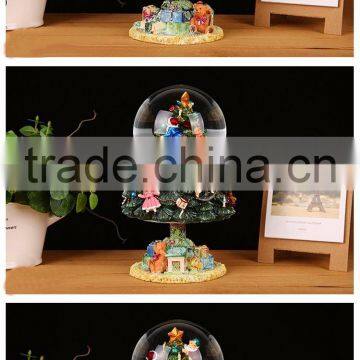 Christmas Ornaments Resin Christmas Tree Music Snow Globe photo-3
