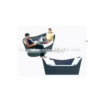 poly rattan sun lounge boat shape outdoor/indoor furniture