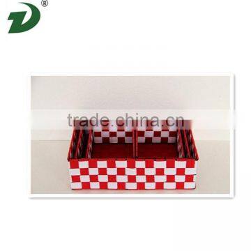 New Arrived Recycled Paper Rectangular Woven Large Storage Baskets With Lids photo-5