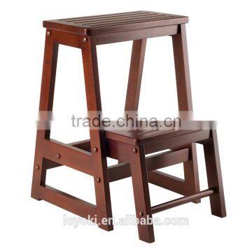 2 Tier Beech Wood Fold Step Stool New Design Folding Stool Wholesale photo-2