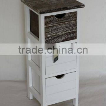 Wooden Shell Well Paulownia 3 Drawers Wooden Cabinet for Home Furniture photo-4