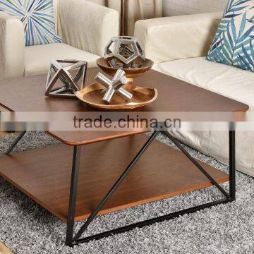 antique MDF square wooden coffee table set